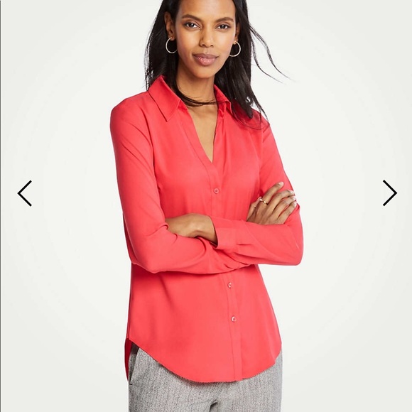 Ann Taylor Tops - Ann Taylor Loft Pink Button Down
